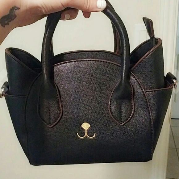 Kitten Crossbody Purse Bag Black Kawaii - Picture 8 of 8